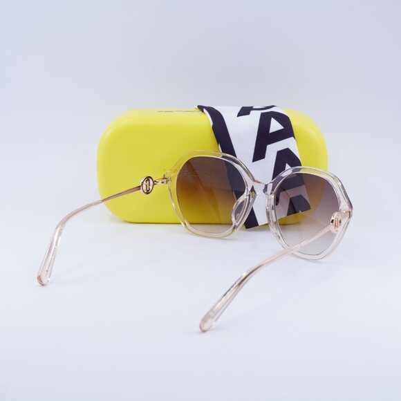 Marc Jacobs MARC 728/F/S 035J HA Geometric Sunglasses - Brown/Gold/Brown - Picture 7 of 9